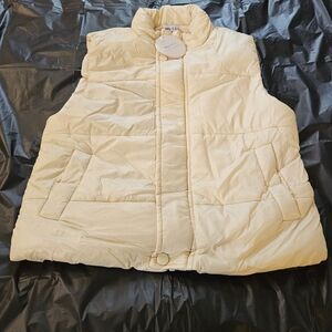 Kids Ivory Puffer Vest